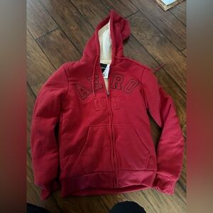 Aeropostale Red Fleece-Lined Hoodie